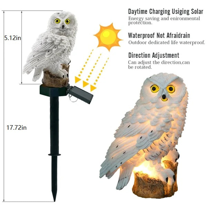 Estatua solar de jardín resistente a la intemperie con iluminación LED
