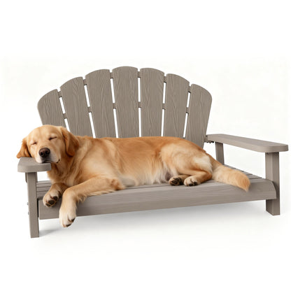 Cama de resina espaciosa apta tanto para interiores como para exteriores, fácil de mantener ya que no oculta la suciedad, resistente y estable sin riesgo de colapso, antideslizante y duradera, diseñada para perros grandes