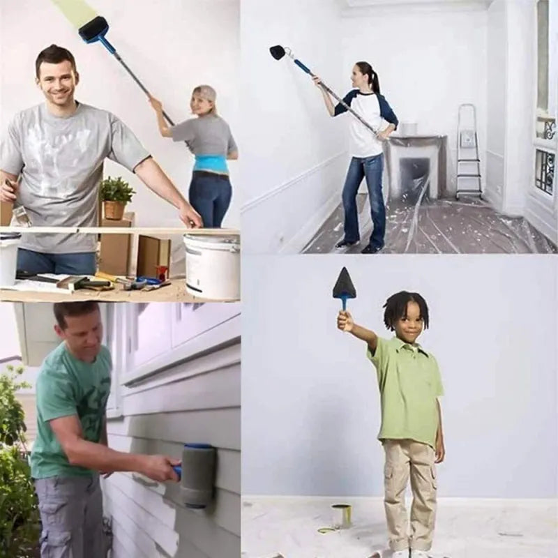 Self-Feeding Wall Applicator with Internal Paint Chamber for Fast, Drip-Free Painting of Rooms, Ceilings & Large Surfaces