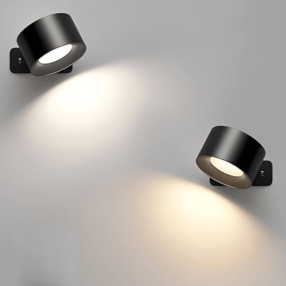 Rechargeable Magnetic Wall Sconce with 360° Swivel Head – Dimmable LED Light, Touch or Remote Control, Cordless Design for Bedroom, Living