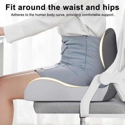 Cojín de asiento de espuma viscoelástica ortopédica con funda extraíble y lavable