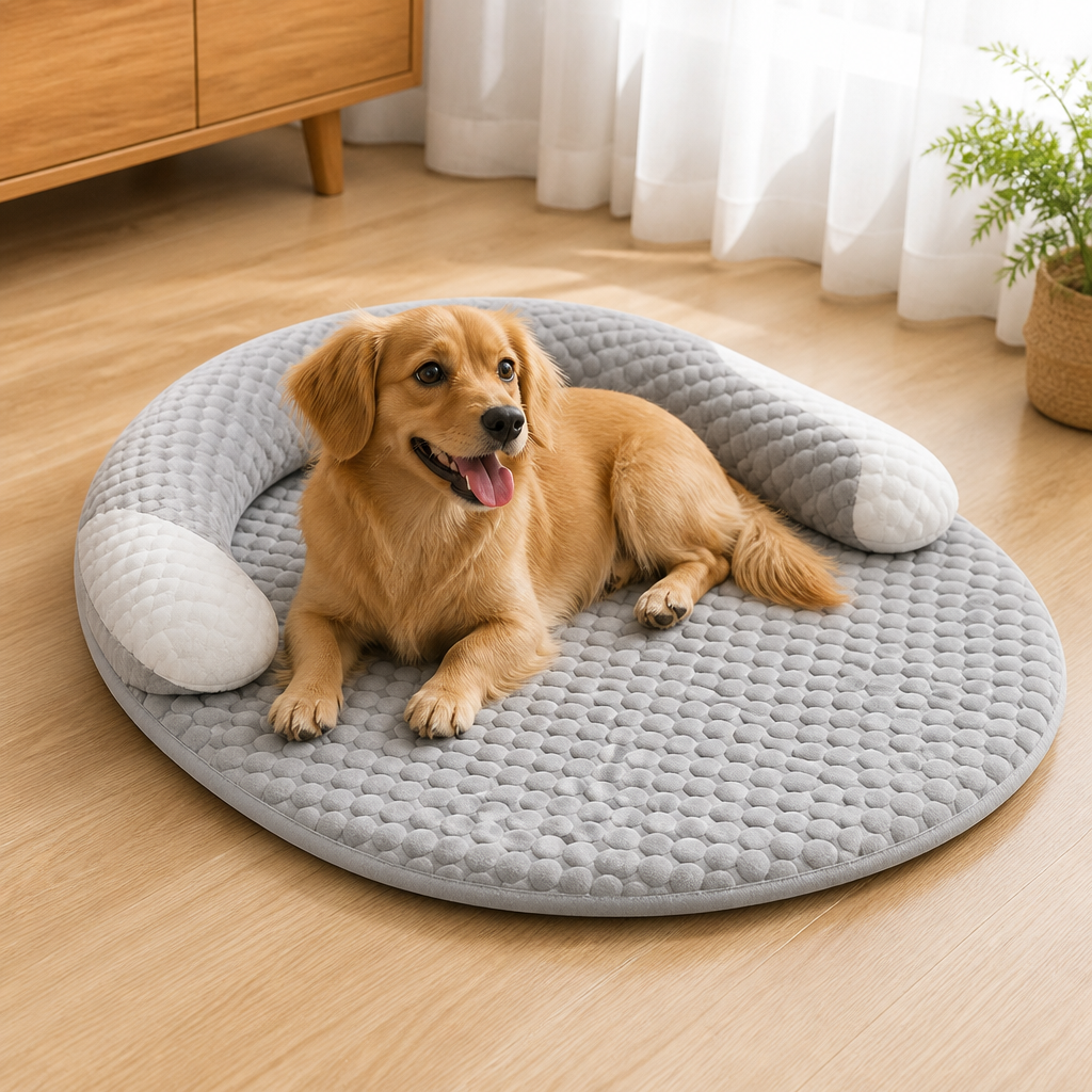 Ortekor Polka Dot Cooling & Washable Cover Dog Bed