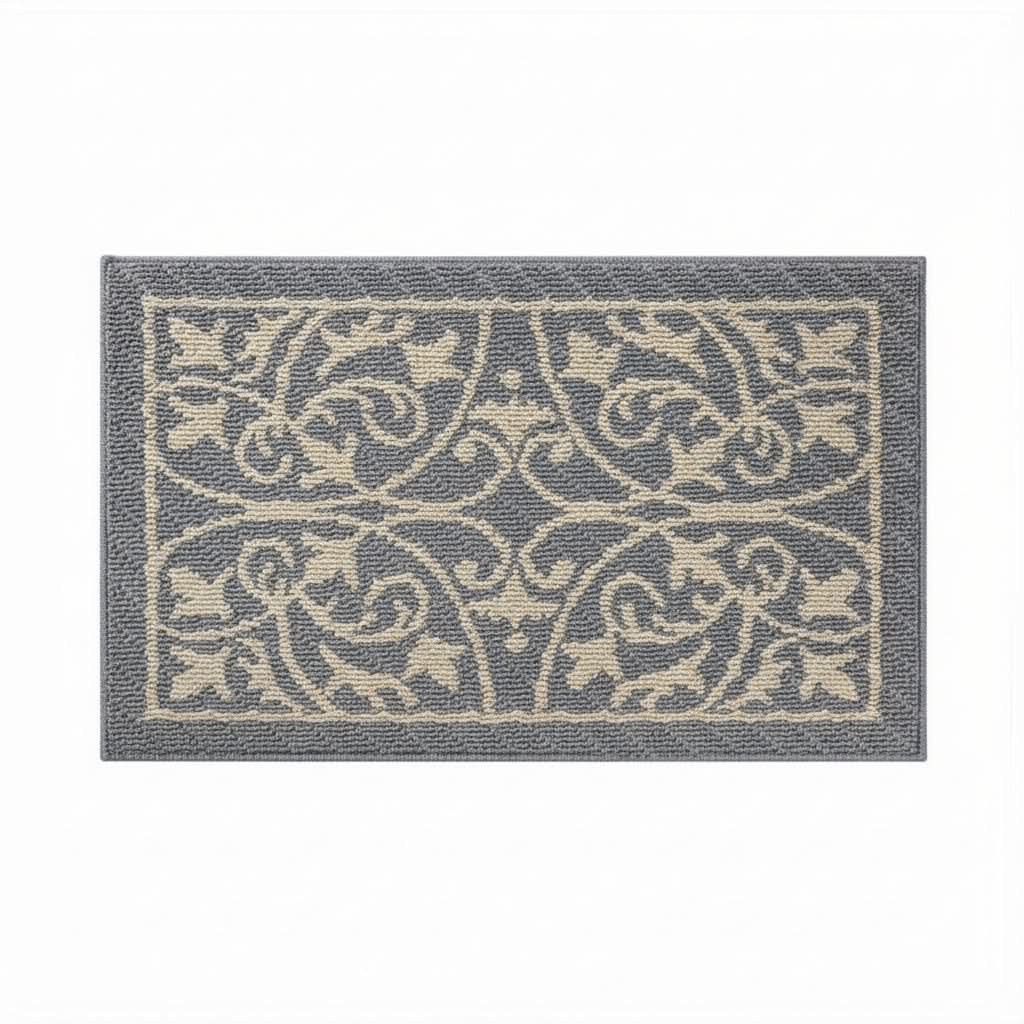 Entryway Mat with Non-Slip Rubber Backing – Low Profile Door Mat for Indoor Use – Traps Dirt & Moisture – Machine Washable
