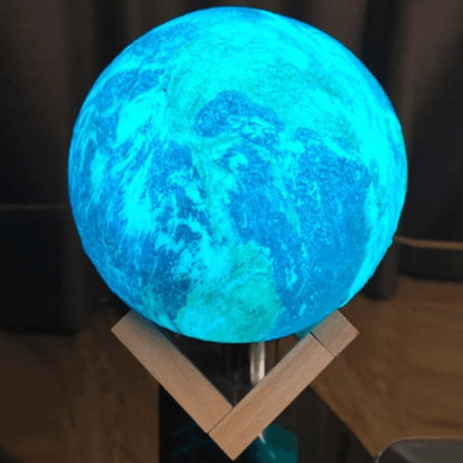 3D Printed Globe Night Light with Remote Control – Rechargeable LED Sphere Lamp for Bedroom, Office & Living Room Decor