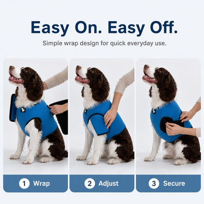Ortekor Dog Comfort Wrap Vest for Thunderstorms, Fireworks & Travel - Adjustable Hug-Like Support for Nervous Dogs