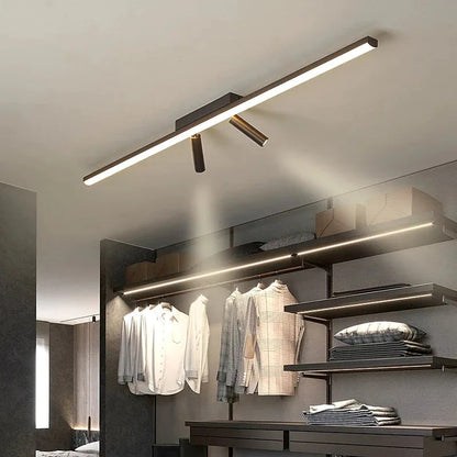 Track Spotlight Bar Ceiling Fixture Black Metal Directional Adjustable Heads Indoor Room LED 31.5 Inch 39.5 Inch Modern Minimalist Versatile