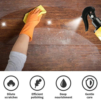 Furniture Polish Spray with Pure Beeswax for Wood Care – Restores Shine & Removes Buildup on Cabinets, Tables, Chairs – Non-Toxic Formula