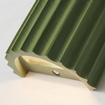 Nordic Pleated Resin Wall Sconce | Modern Ribbed LED Lamp for Soft Ambience