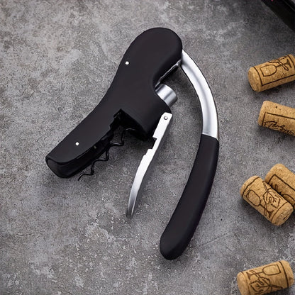 Lever-Action Wine Opener – Professional Corkscrew for Easy Bottle Opening at Home or in Restaurants