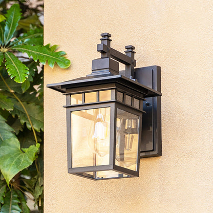 Outdoor Wall Sconce Aluminum Weather-Resistant Lantern for Porch Patio Garden Entryway Exterior Lighting 110V-240V E27 Socket