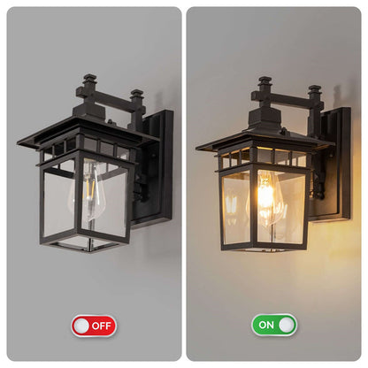 Outdoor Wall Sconce Aluminum Weather-Resistant Lantern for Porch Patio Garden Entryway Exterior Lighting 110V-240V E27 Socket