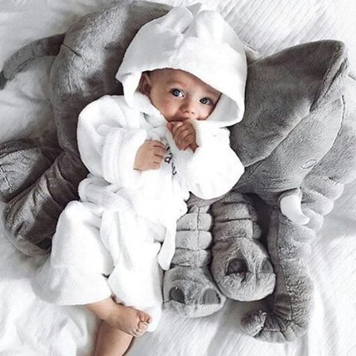 Plush Elephant Nursery Pillow for Babies & Toddlers – Soft Cuddle Cushion for Nap Time, Play & Decor