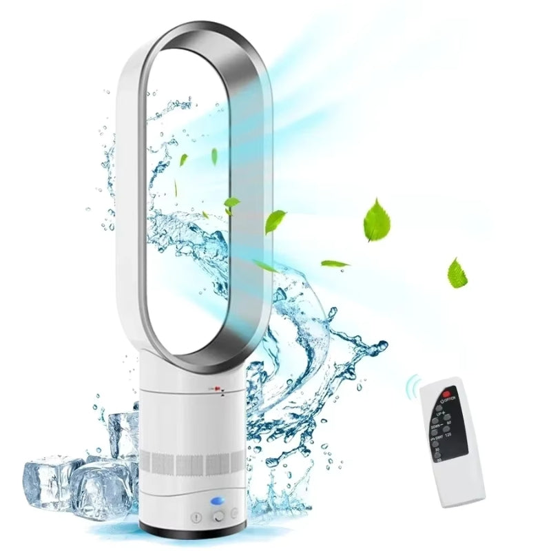 Bladeless Tower Fan with Remote – 10 Speed Settings, Oscillating, Quiet Operation for Bedroom Living Room – Safe Design for Kids and Pets