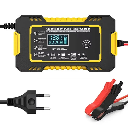 12V 6A Smart Battery Maintainer with Pulse Repair & Auto Shutoff for Cars, Motorcycles & SUVs