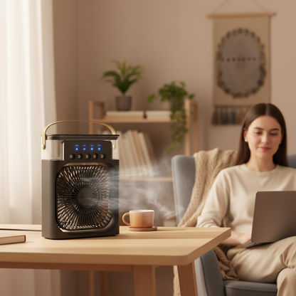 Portable Air Conditioner | Evaporative Cooler with Remote Control | Efficient Personal Cooling for Home and Office