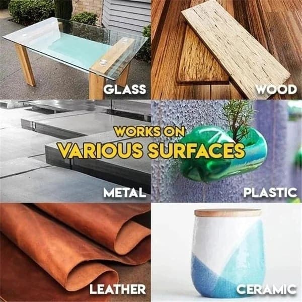 Industrial-Strength Adhesive Bonding Gel for Plastic Wood Metal Ceramic – Multi-Surface Quick-Dry Repair Glue for Home Workshop Crafts DIY
