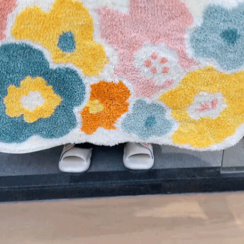 Flora Bath Mat - Soft Microfiber, Non-Slip, Absorbent Bathroom Rug