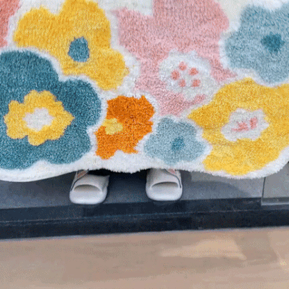 Flora Bath Mat - Soft Microfiber, Non-Slip, Absorbent Bathroom Rug