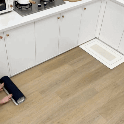 Liora Kitchen Mat - Washable Microfiber, Floral Stripe Pattern