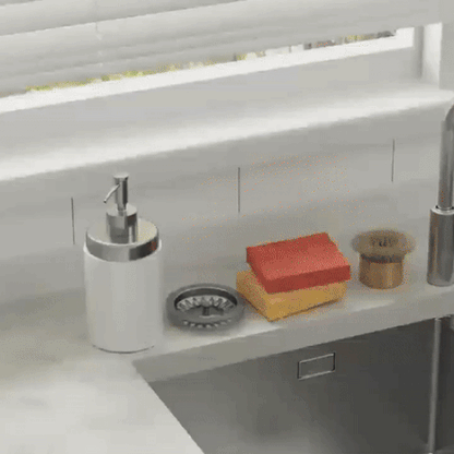 Alaris Sink Caddy - Carbon Steel, Self-Draining Kitchen Sponge Holder