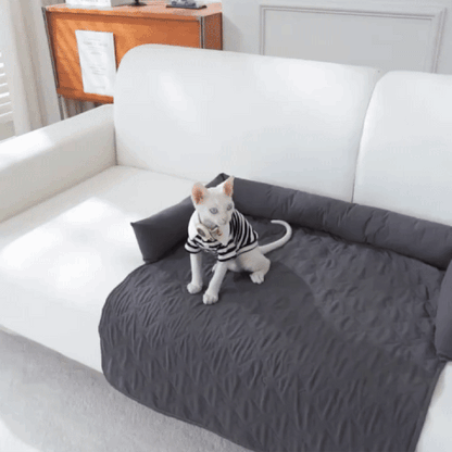 Breeze Pet Couch Cover - Water-Resistant Quilted Protector, Bolstered Comfort