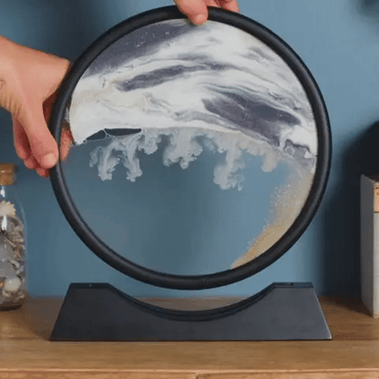 Moving Sand Art Sculpture with LED Light | Calming Desk Decoration for Relaxation