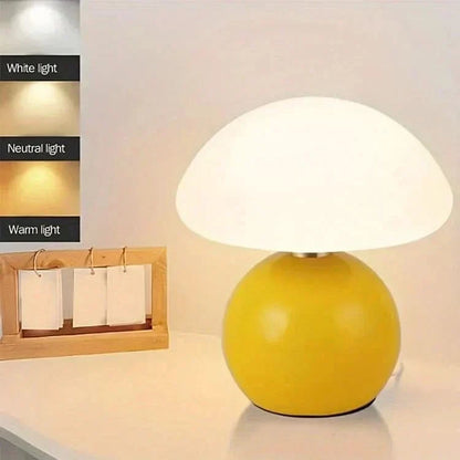 CAPLORA – Modern Mushroom Table Lamp for Gentle Ambient Glow