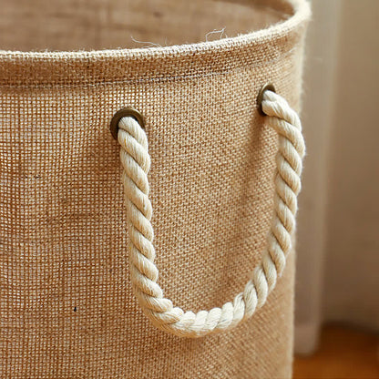 Cleo Laundry Hamper - Cotton-Linen, Waterproof Design