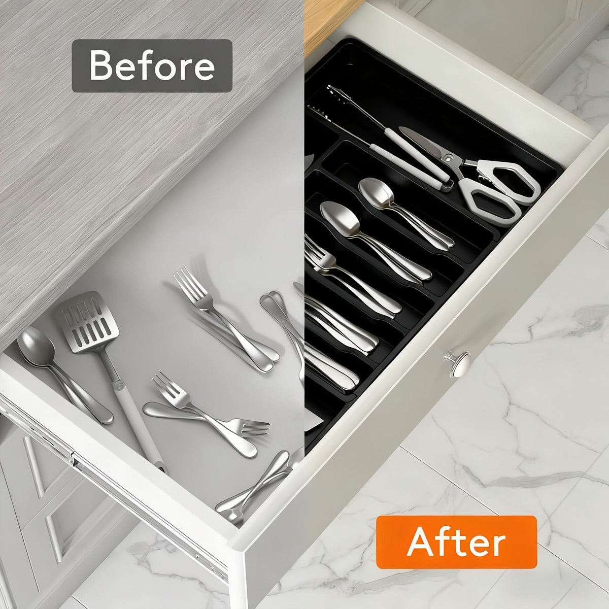 FLEXITRAY – Organizador de utensilios expandible para cajones de cocina