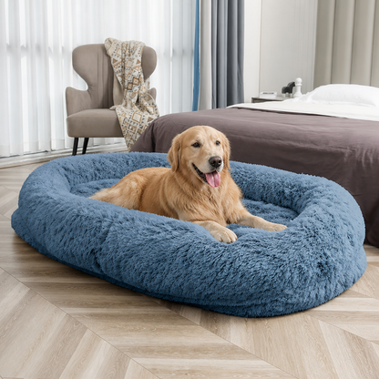 Cama ortopédica y lavable de piel sintética para humanos tipo perro Ortekor (funda desmontable)