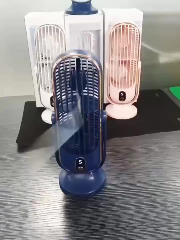 Rechargeable Portable Desk Fan with 720° Rotation & 8-Hour Battery – Quiet USB Travel Cooling Fan for Home, Office & Camping