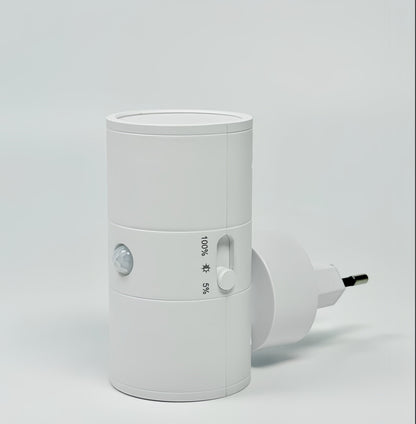 Dimmable LED Night Light Plug-In Wall Lamp for Bedroom Hallway Nursery Outlet Socket Warm White Light Energy Saving