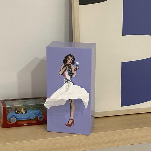 Vintage Tissue Box Cover Decorative Holder for Living Room Bedroom Bathroom Office Retro Style Resin Dispenser