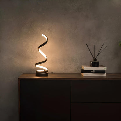 Curved Metal Desk Lamp with Dimmable LED Light and 3 Color Modes for Bedroom Office and Living Room