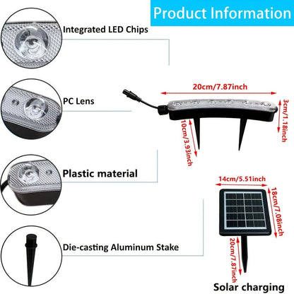Arboria - Lámpara solar de pie para jardín y césped