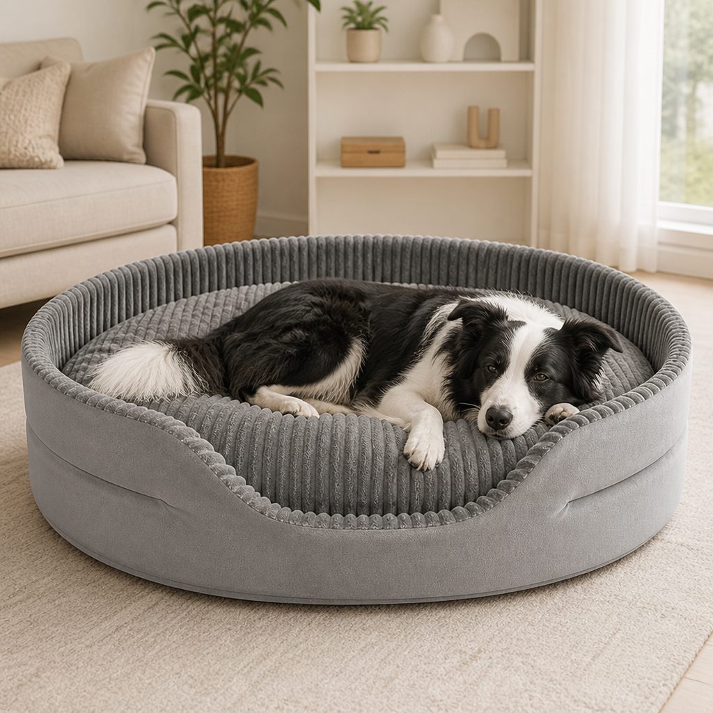 Ortekor Thickened Orthopedic & Breathable Plush Dog Bed (Removable Cover)