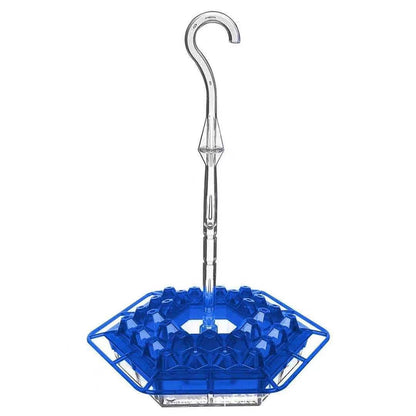 12 oz Hanging Hummingbird Feeder with 30 Feeding Ports & Built-In Ant Moat for Backyard Birds Outdoor Garden Patio Deck
