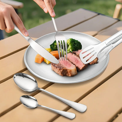 TREKDINE – Juego de viaje con platos y pinzas portátiles para comida
