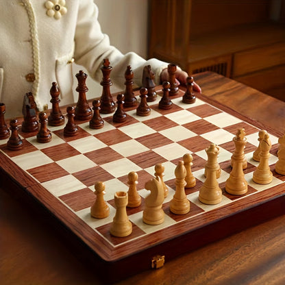Pryden Wooden Chess Set - Solid Wood, Elegant Design