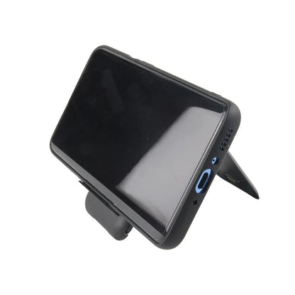 Multi-Device Charging Cable Kit with Type-C, Lightning, Micro-USB & USB-A Adapters – Slim Wallet Case, Built-In Phone Stand for Travel, Work