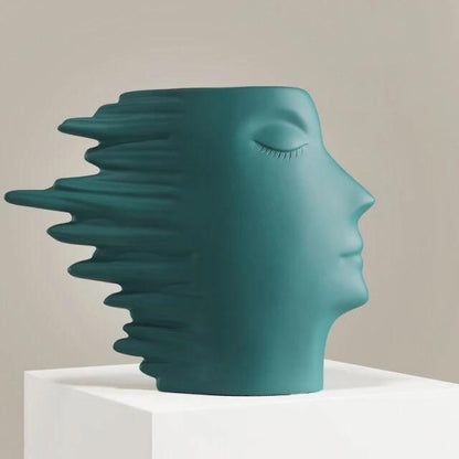Windswept Faces Vase