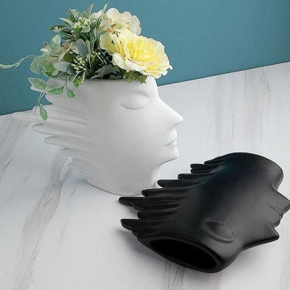 Windswept Faces Vase