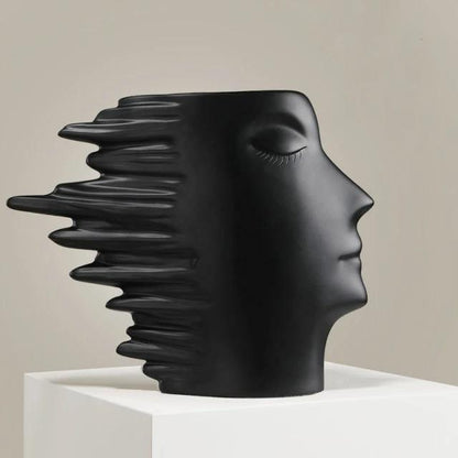Windswept Faces Vase