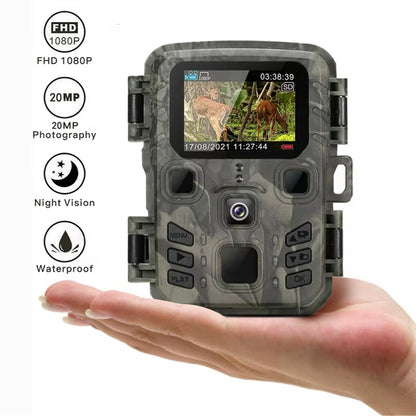 WiFi Trail Camera with Night Vision & Motion Sensor for Outdoor Wildlife Observation & Property Security Monitoring