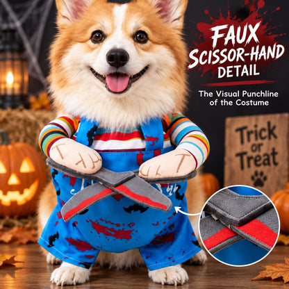 Ortekor Halloween Scissor Hands Dog Costume - Funny 3D Pet Outfit for Parties, Photos & Standout Halloween Looks