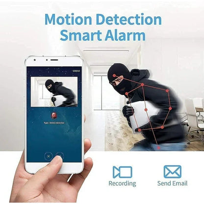 Compact WiFi Security Camera 1080P HD Night Vision Motion Detection Magnetic Mount Two-Way Audio Wireless Indoor Outdoor Home Monitor