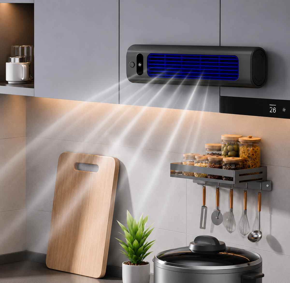Rechargeable Personal Air Cooler Fan with Wall Mount & 12-Hour Battery Life for Desktop, Office, Bedroom & Home Use