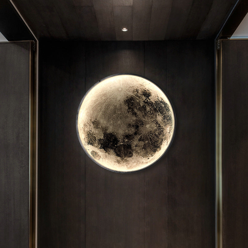 3D Moon Ceiling Light with Remote – Realistic Lunar Surface LED Fixture for Bedroom, Living Room & Kids Room – Dimmable Warm to Cool White
