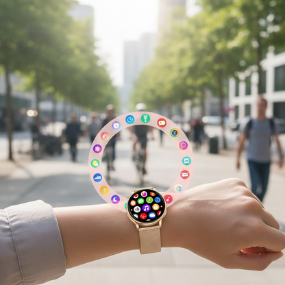 Reloj inteligente | Rastreador de actividad física con monitoreo de frecuencia cardíaca | Diseño elegante para información sobre la salud