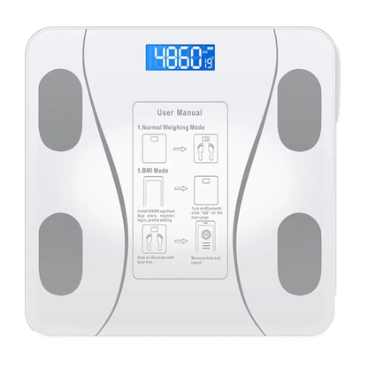 Smart Body Composition Scale Bluetooth Health Tracker 13+ Metrics Weight BMI Fat Muscle Mass Monitor Temperature Sensor App Sync Family